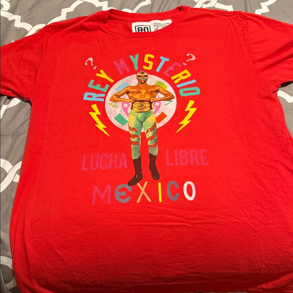 Roots of Fight Red Rey Mysterio Lucha Libre T-Shirt